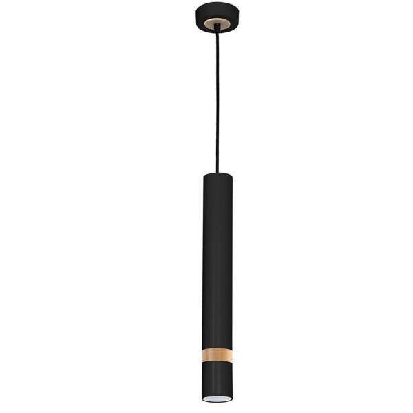 Lampa wisząca JOKER, MLP6305, czarny/drewno, 1x8W GU10