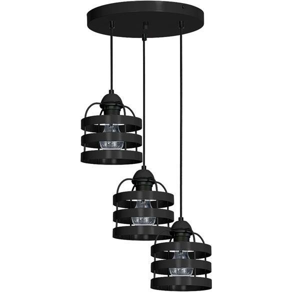 Lampa wisząca LARS BLACK 3xE27