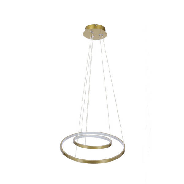 Lampa wisząca LED 40W 50cm podwójny ring złota Lune 32-76281