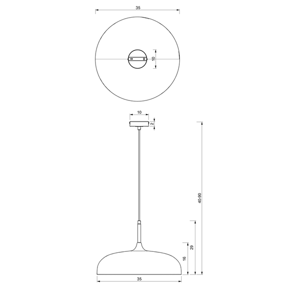 Lampa wisząca LINCOLN, MLP8033, 35 cm, niebieski/złoty, 1x60W E27