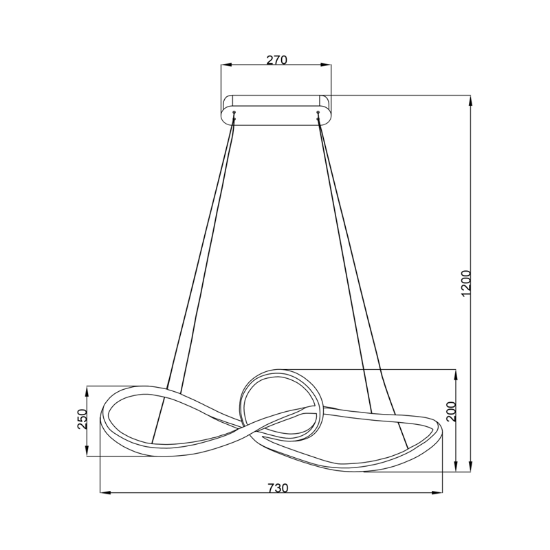 Lampa wisząca Marco Black 42W LED