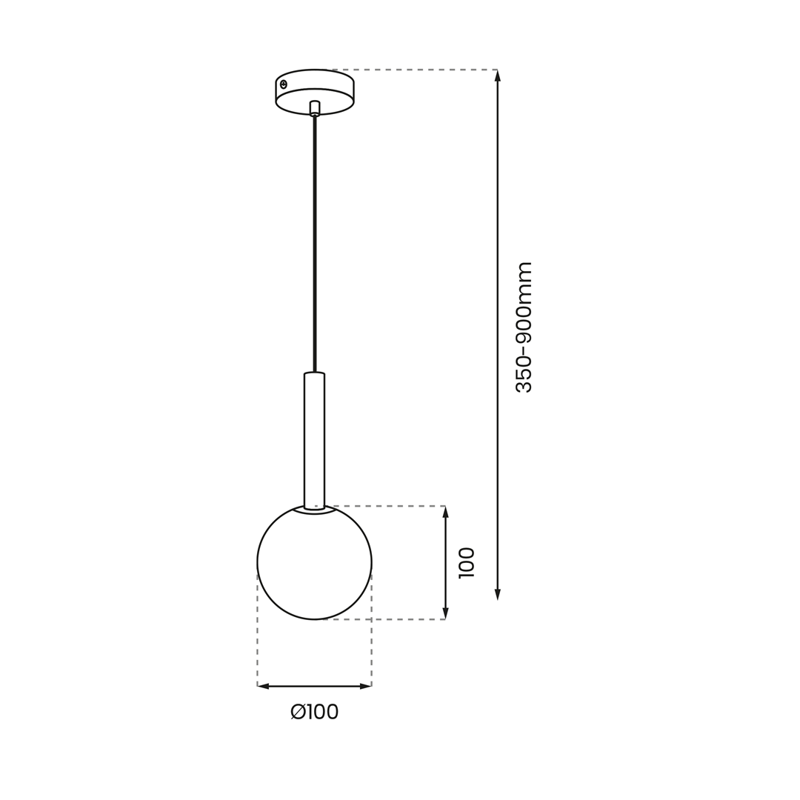 Lampa wisząca PLAY BLACK 1xG9