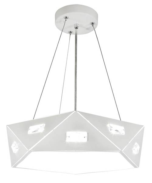 Lampa wisząca biała pięciokątna regulowana 3xG9 Nemezis 31-59147