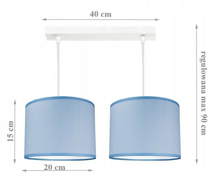 Lampa wisząca do pokoju chłopca niebieska Blue 2