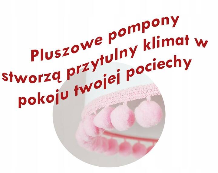 Lampa wisząca do pokoju dziecka biało-żółta Pompony 1