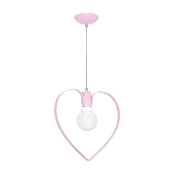 Lampa wisząca do pokoju dziewczynki  różowa  AMORE PINK 1xE27