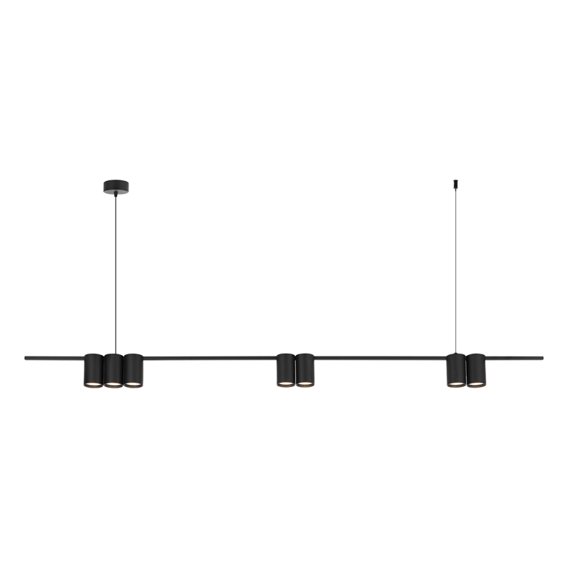 Lampa wisząca (listwa) GENESIS BLACK 7xGU10