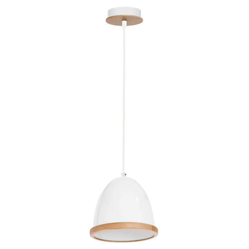 Lampa wisząca nowoczesna zwis STUDIO biały śr. 21cm