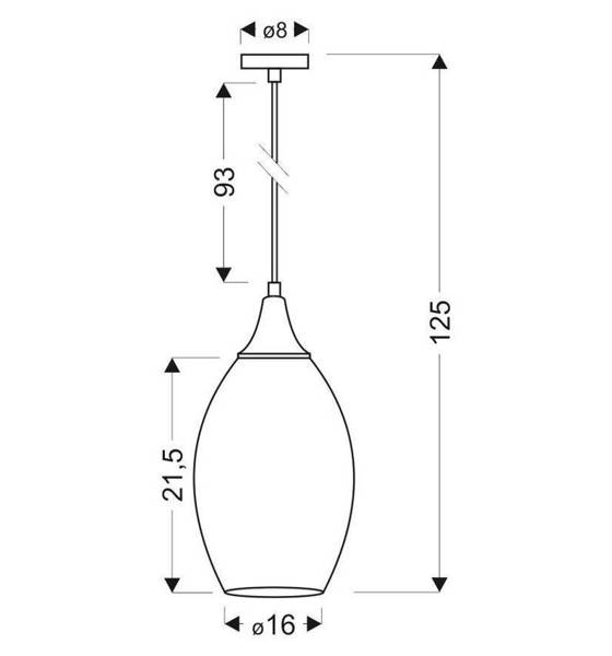 Lampa wisząca szklana regulowana złota E27 60W Celia Candellux 31-57303