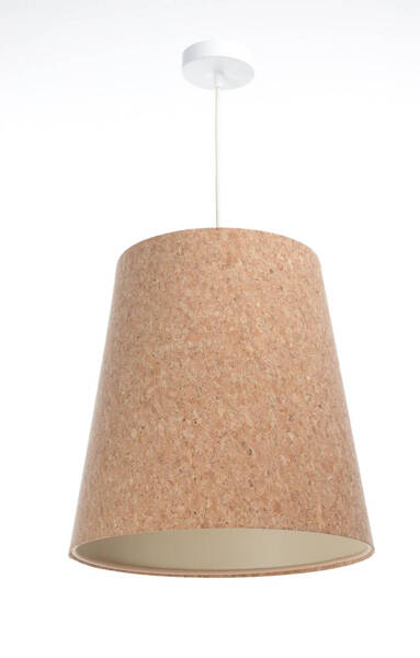 Lampa z korka w stylu Boho stożek duży