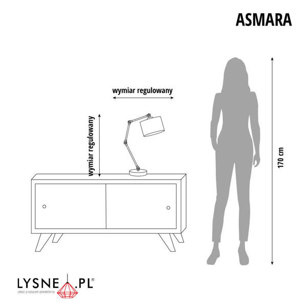 Lampka biurkowa dla chłopca i dziewczynki z regulacją ASMARA