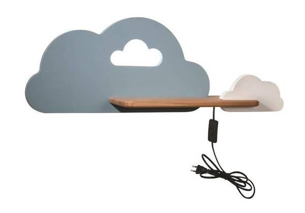 Lampka kinkiet półeczka LED 5W Cloud Kids Niebieski+biały 21-84415