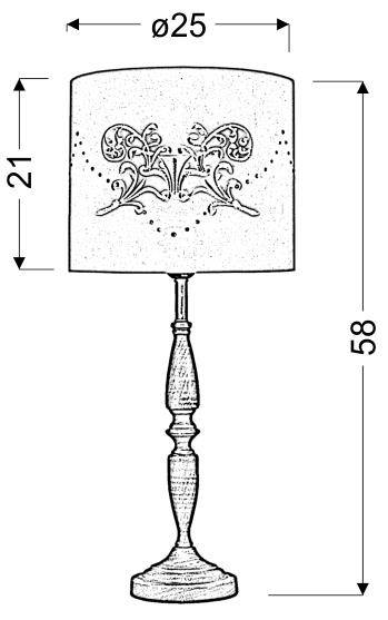 Lampka stołowa biała ze wzorem Farisa 41-03409