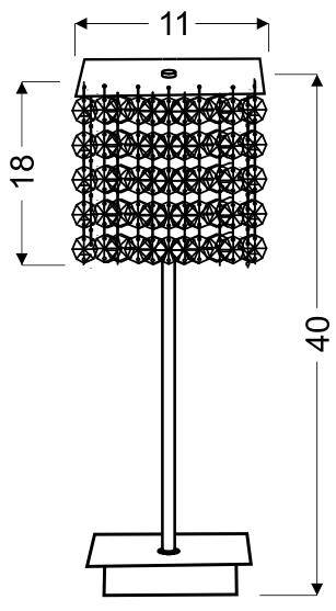 Lampka stołowa chrom/fioletowa Classic 41-59584