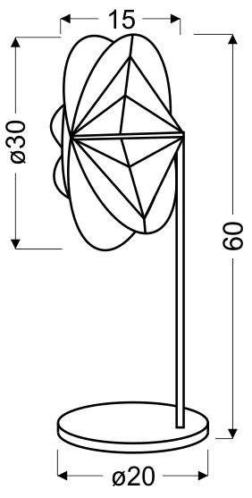 Lampka stołowa gabinetowa chrom Spider 41-19373