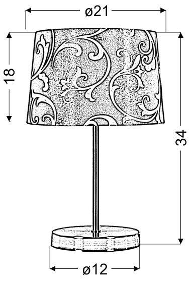 Lampka stołowa niebieska/chrom Arosa 41-55873