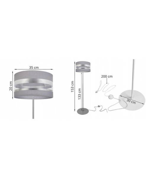 Nowoczesna Elegancka Lampa Podłogowa z Abażurem