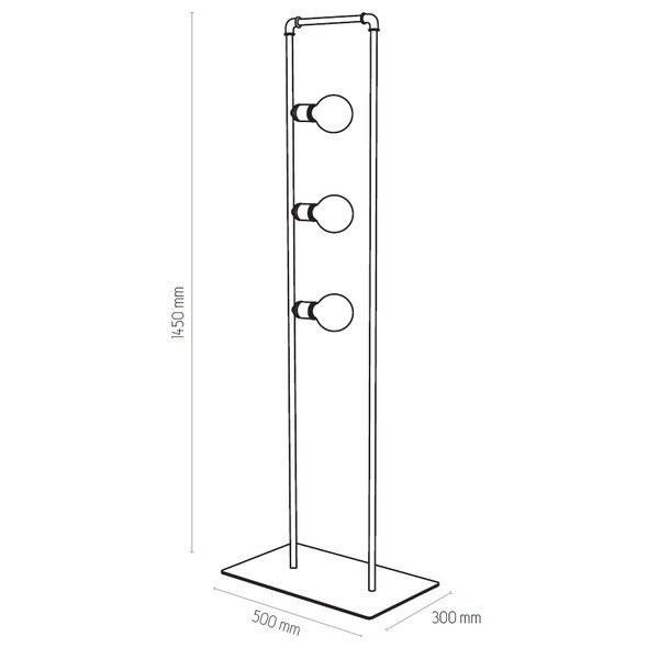 Nowoczesna lampa podłogowa HYDRIA 5205 czarny/mosiądz