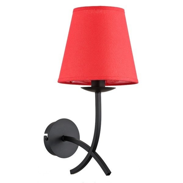 Nowoczesna lampa ścienna MORA RED I czarny śr. 23cm