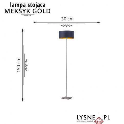 Nowoczesna lampa stojąca Meksyk Gold