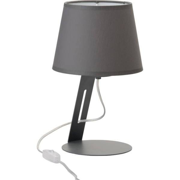 Nowoczesna lampa stołowa/ nocna GRACJA 5134 szara 1xE27