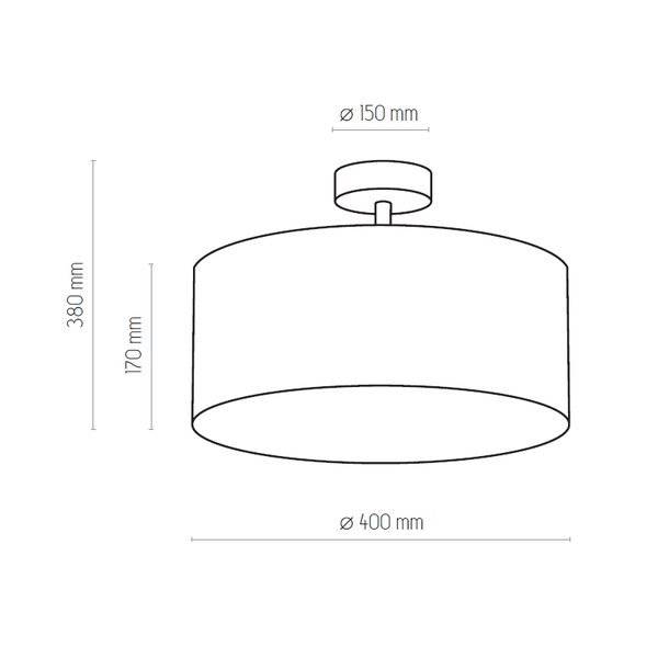 Nowoczesna lampa sufitowa 40cm granatowa RONDO 1039