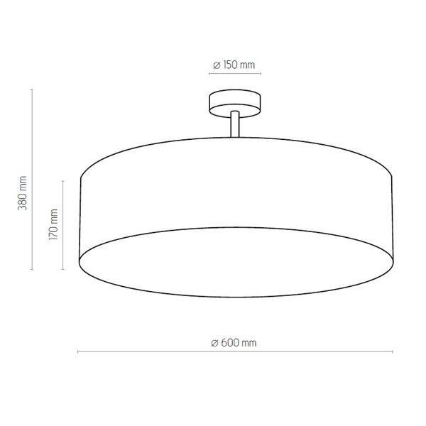 Nowoczesna lampa sufitowa 60cm biała  RONDO 4242