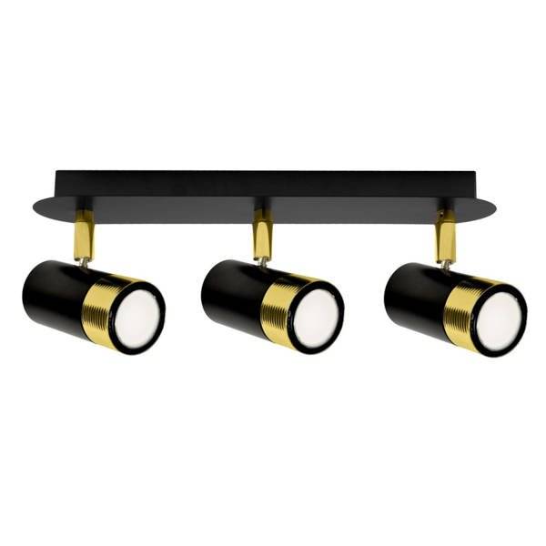 Nowoczesna lampa sufitowa DANI BLACK/GOLD 3xGU10 MLP6238