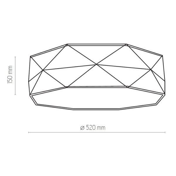 Nowoczesna lampa sufitowa KANTOOR 52cm 1565