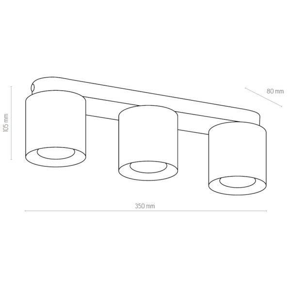 Nowoczesna lampa sufitowa VICO GOLD 6510 3xGU10