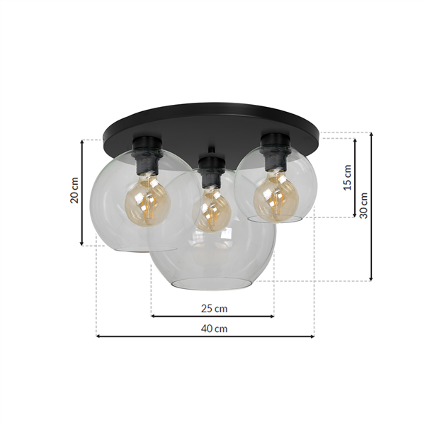 Nowoczesna lampa sufitowa plafon SOFIA CLEAR MLP6586