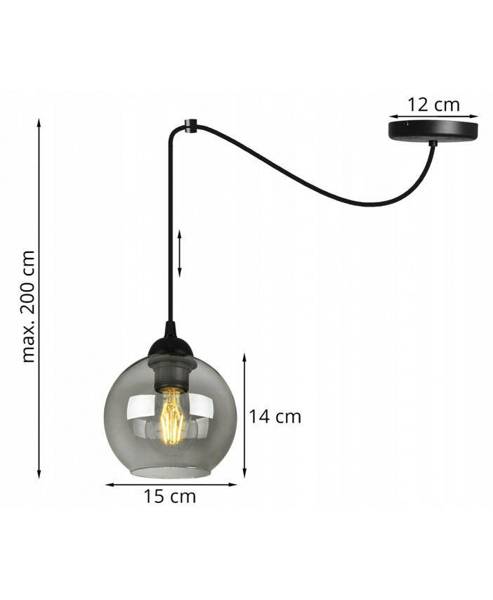 Nowoczesna lampa typu pająk szklane klosze kolory do wyboru.