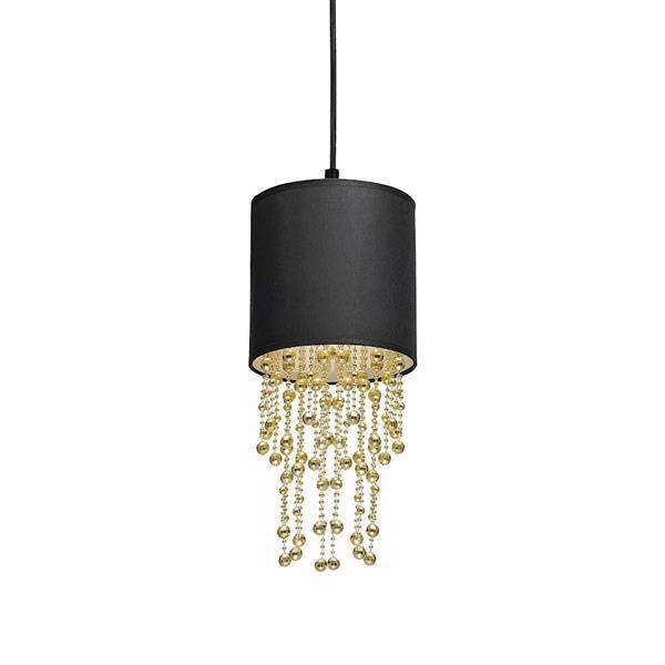 Nowoczesna lampa wisząca ALMERIA BLACK/GOLD 1xE27 MLP6439