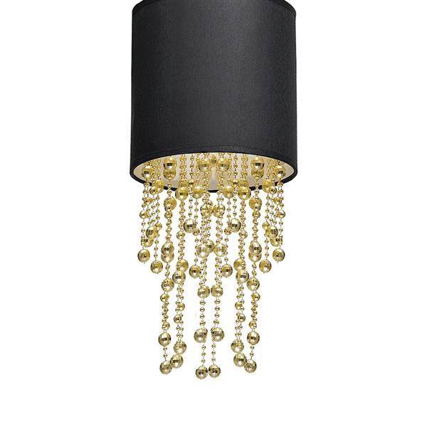 Nowoczesna lampa wisząca ALMERIA BLACK/GOLD 1xE27 MLP6439