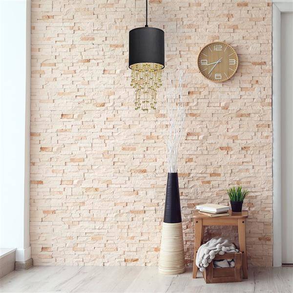 Nowoczesna lampa wisząca ALMERIA BLACK/GOLD 1xE27 MLP6439