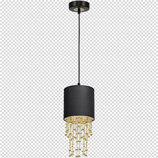 Nowoczesna lampa wisząca ALMERIA BLACK/GOLD 1xE27 MLP6439