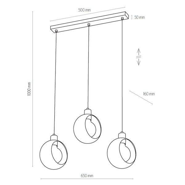 Nowoczesna lampa wisząca CYKLOP BLACK2753