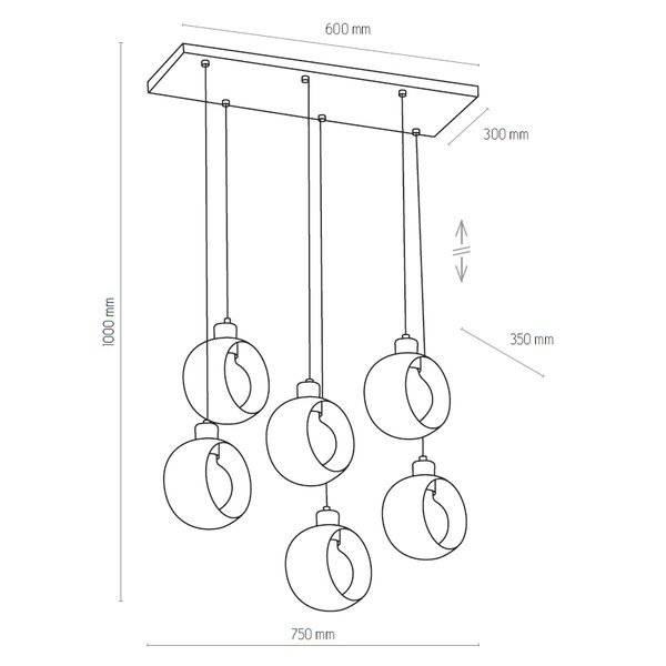 Nowoczesna lampa wisząca CYKLOP WHITE 2746