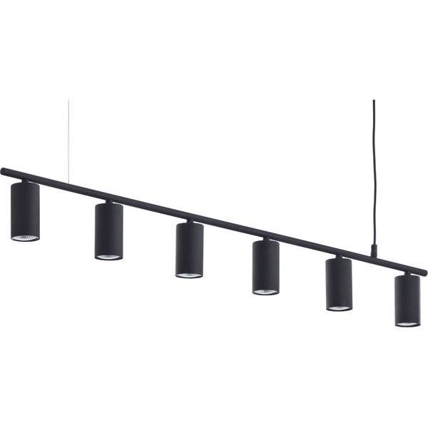 Nowoczesna lampa wisząca LOGAN BLACK 4428 6xGU10