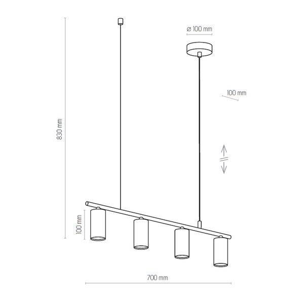 Nowoczesna lampa wisząca LOGAN WHITE 4422 4xGU10