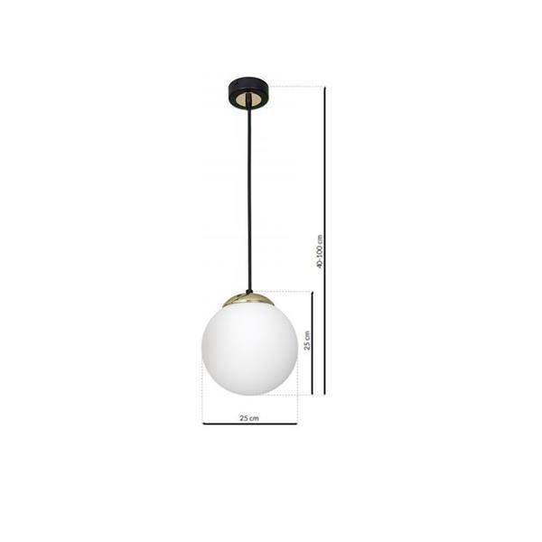 Nowoczesna lampa wisząca SPARTA BLACK / GOLD MLP6495