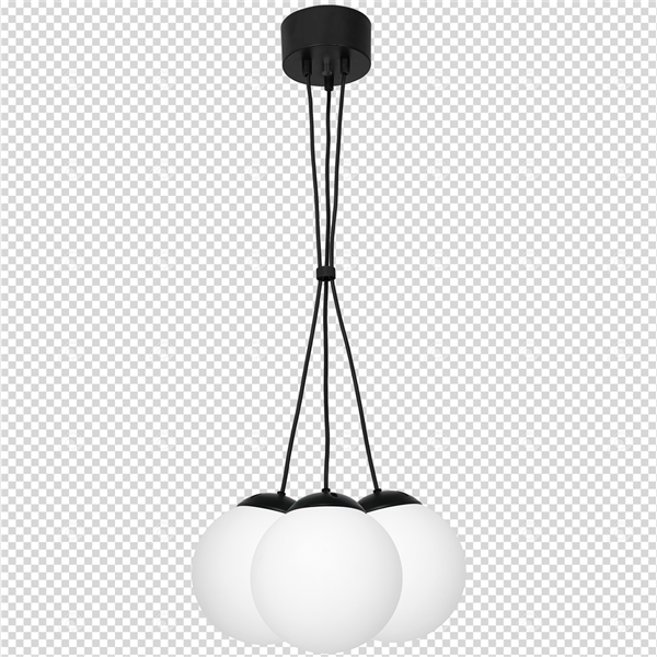 Nowoczesna lampa wisząca SUPEŁ LIMA BLACK 3xE14 MLP6523