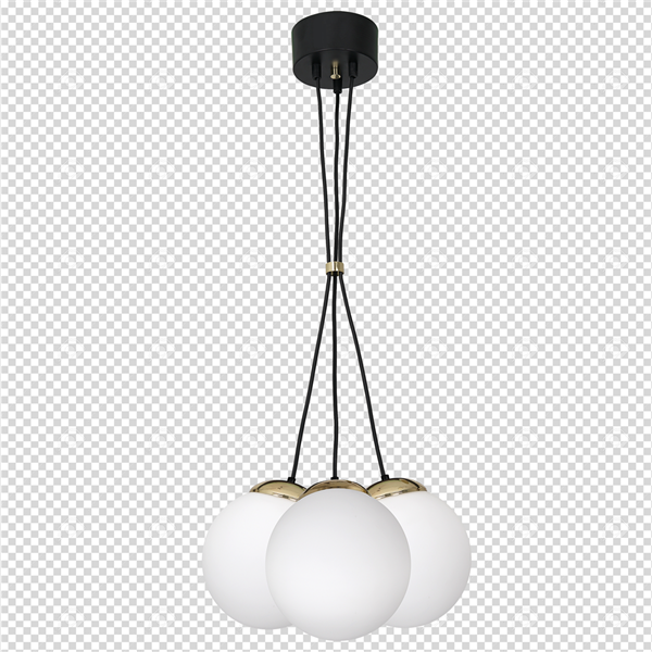 Nowoczesna lampa wisząca SUPEŁ SPARTA BLACK / GOLD MLP6499