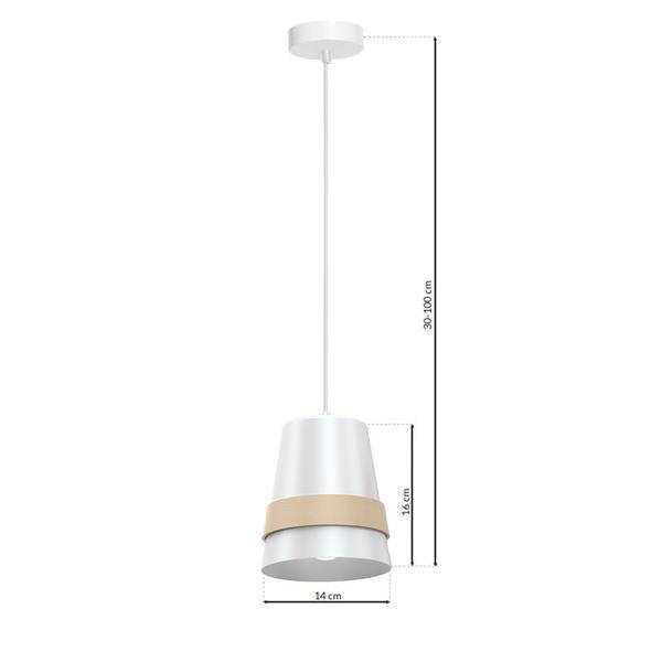 Nowoczesna lampa wisząca VENEZIA WHITE 1xE27 MLP5437