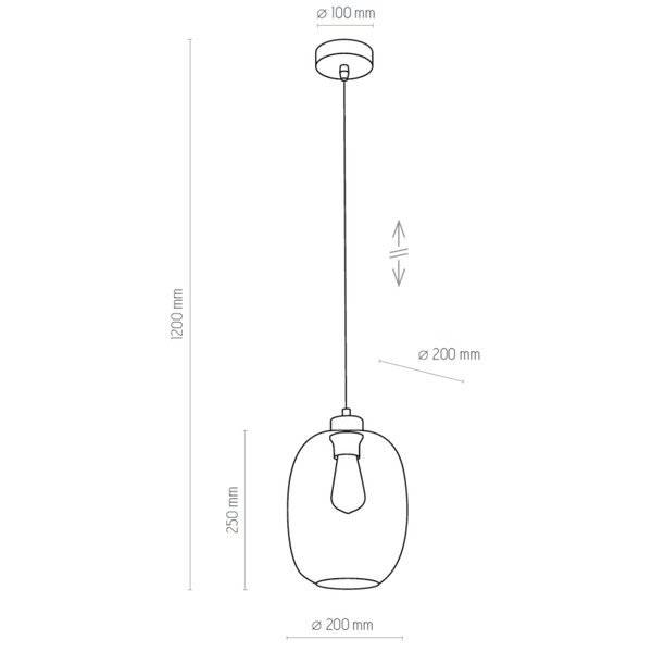 Nowoczesna lampa wisząca czarny/niebieski ELIO 3182