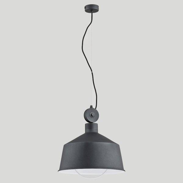 Nowoczesny lampa sufitowa CORA I szary śr. 36cm