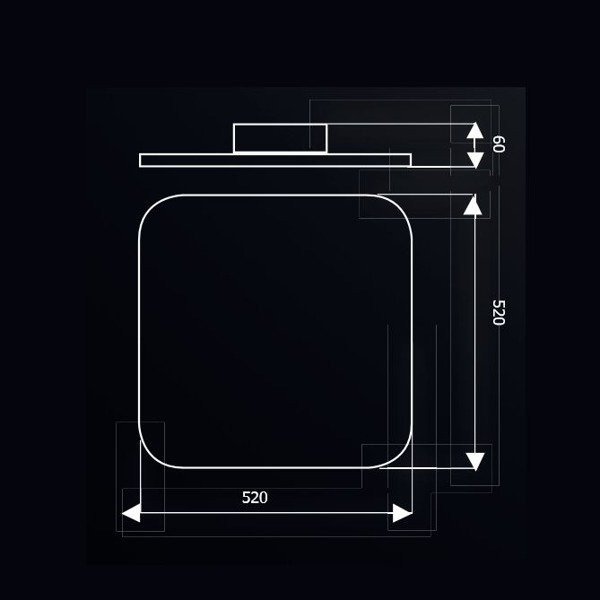 Plafon kwadrat LED 52cm VOLTA 108