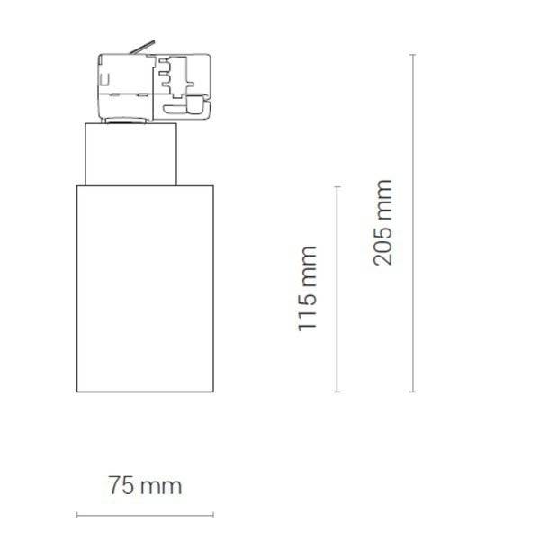 REFLEKTOR DO SZYNY CTLS MILO LED 30W 3000K | biały