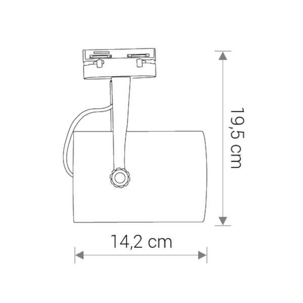 Reflektor do szyno przewodu PROFILE STORE PRO LED WHITE 18W, 4000K