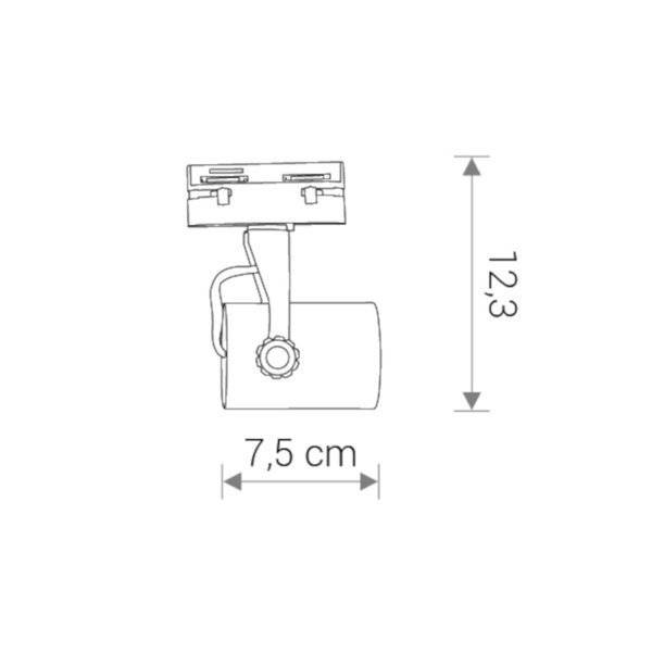 Reflektor do szyno przewodu PROFILE STORE PRO LED WHITE 7W, 3000K